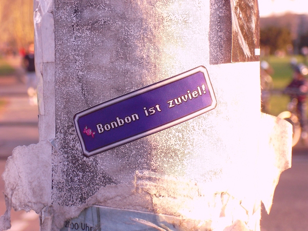 Bonbon ist zuviel!